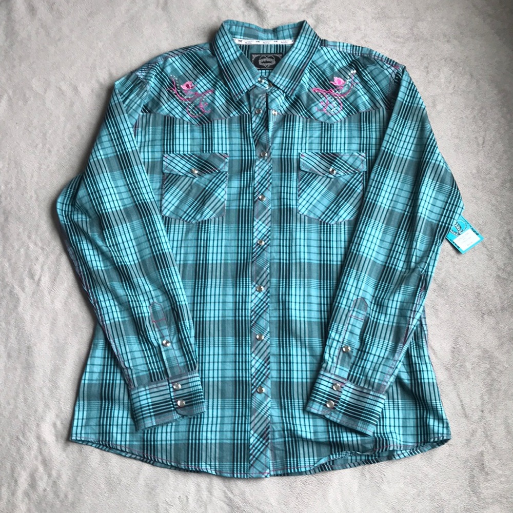 Cowgirl Hardware rhinestone snap shirt